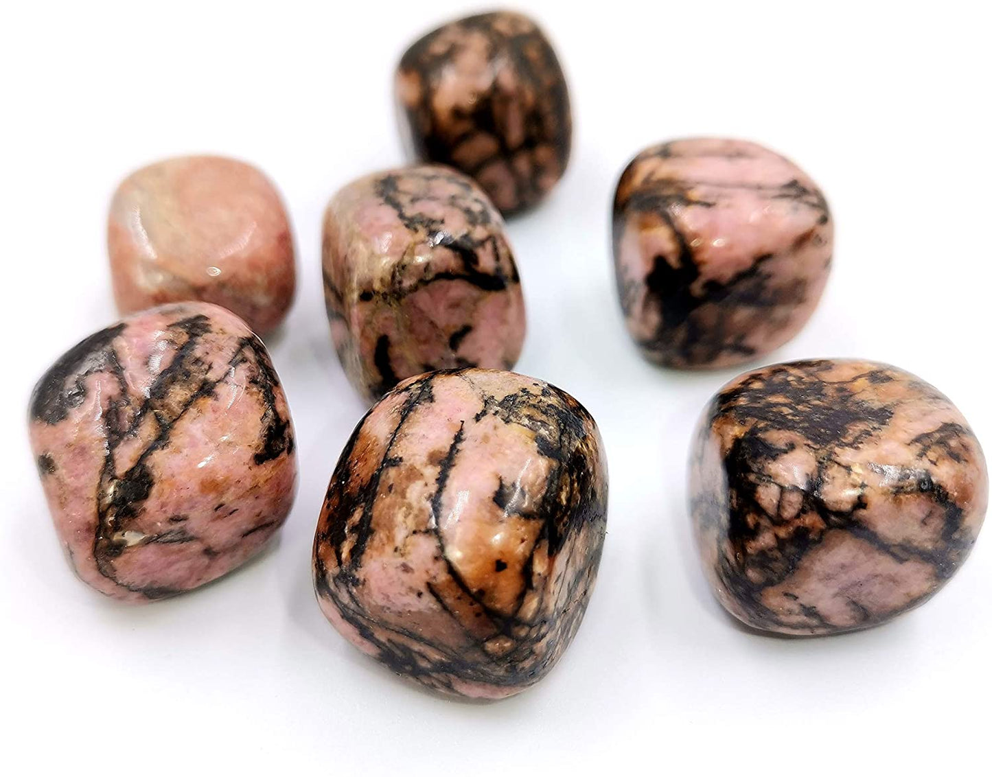 Tumbled rhodonite