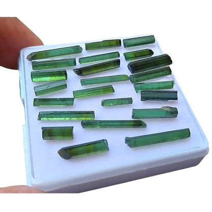 Tormalina verde cristallo 1-1,5 cm  (5 pezzi)