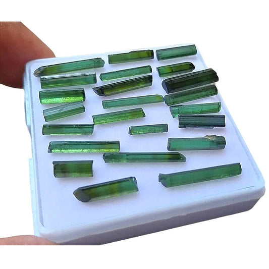 Tormalina verde cristallo 1-1,5 cm  (5 pezzi)