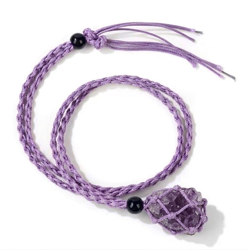 Collana con Rete Macramè per Pietre Naturali (NO PIETRA INCLUSA)