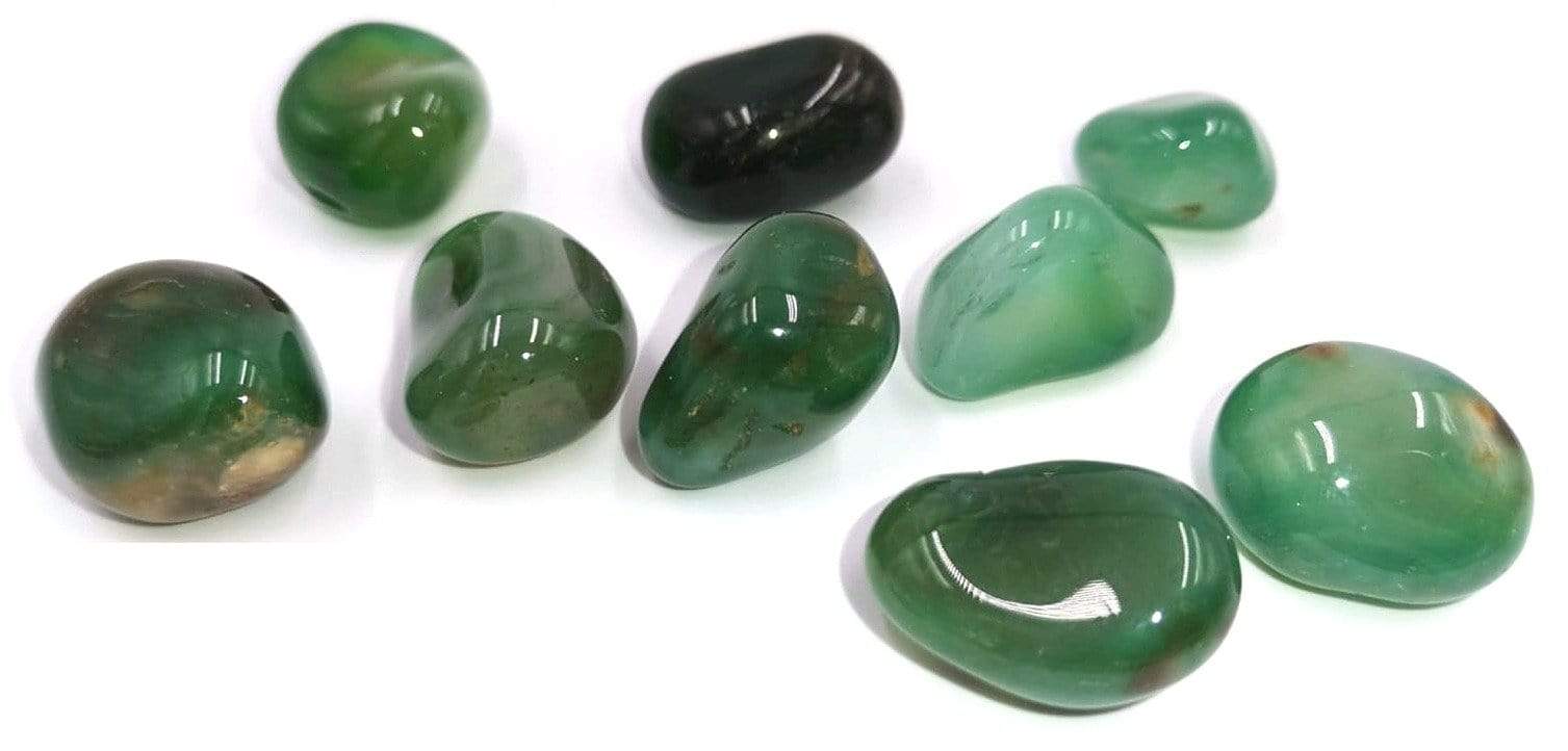 Tenetpietre 1 Agata Verde levigata da 20-25 mm. Disponibile in confezioni da 1, 5 e 10 pietre