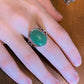 Tenetpietre Anelli di pietre Avventurina verde - anello regolabile in ottone anallergico