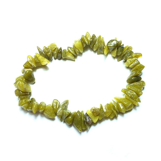 Tenetpietre Bracciali Bracciale elastico in "chips" di Giada verde