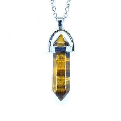 Hexagonal pendant in natural hard stones | More variations