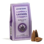 Tenetpietre Coni di incenso ayurvedic LAVANDA naturale con flusso di ritorno