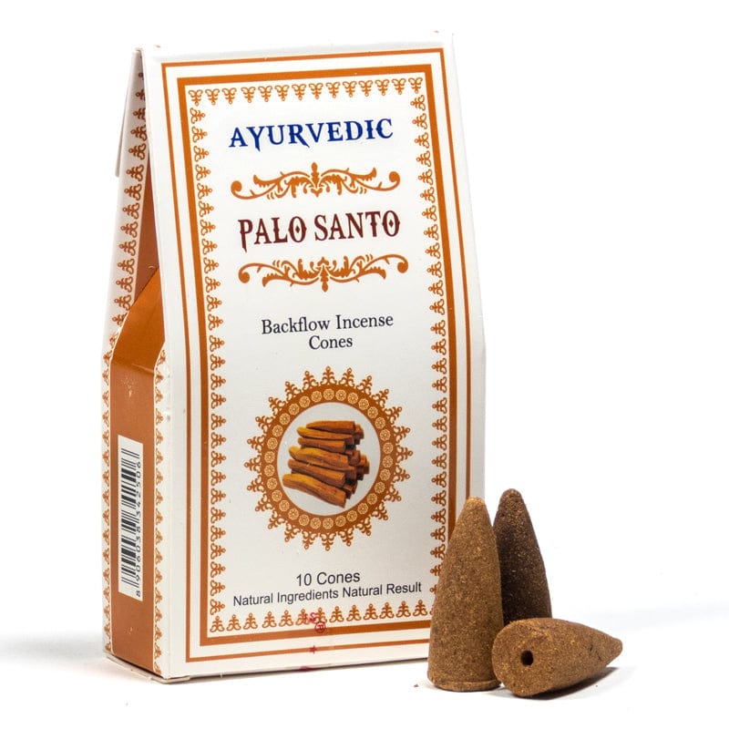 Tenetpietre Coni di incenso ayurvedic PALO SANTO naturale con flusso di ritorno