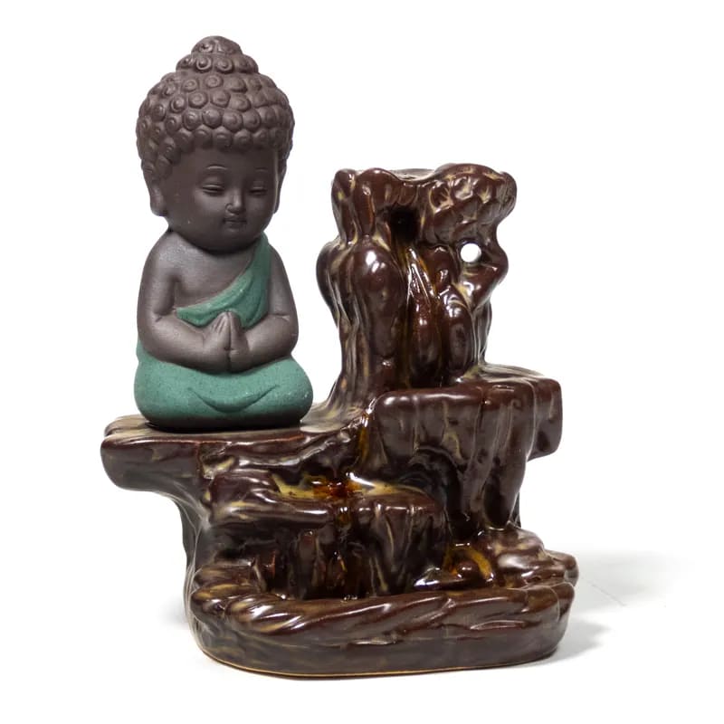 Tenetpietre Coni di incenso FONTANA Piccolo Buddha  flusso di ritorno