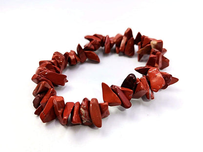 Tenetpietre Bracciale "chips" Diaspro rosso