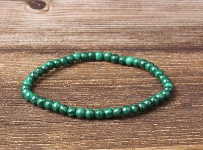 Tenetpietre Bracciali Bracciale elastico in sfere di VERA Malachite