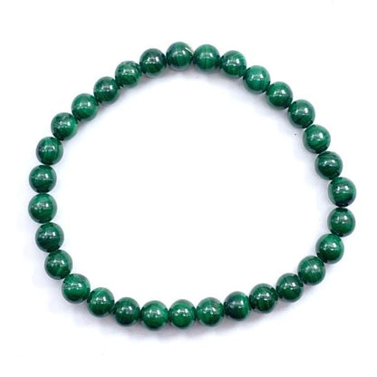 Tenetpietre Bracciali Bracciale elastico in sfere di VERA Malachite