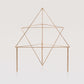 Tenetpietre Piramide Merkaba, piramide di Salomone per le terapie energetiche e la meditazione - 180 cm placcata in oro 24k
