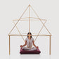 Tenetpietre Piramide Merkaba, piramide di Salomone per le terapie energetiche e la meditazione - 180 cm placcata in oro 24k