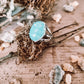 Tenetpietre Anelli di pietre Anello regolabile in Opalite e ottone