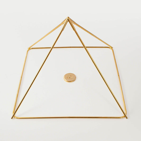 Tenetpietre 30 x 30 cm Piramide di guarigione smontabile modello Cheope - placcata in oro 24k