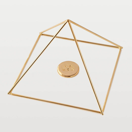 Tenetpietre Piramide fissa mini modello Cheope - placcata in oro 24k